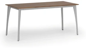 Rokovací stôl PRIMO OMEGA, 1600 x 800 mm, sivá podnož, orech