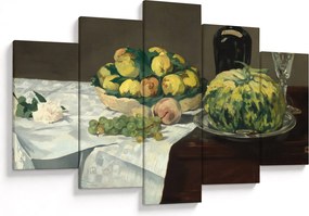 Obraz - Edouard Manet, Still Life with Melon and Peaches, reprodukcia (150x105 cm)