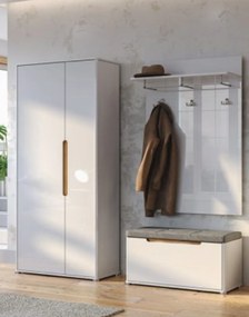 Predsieňová skriňa 90 cm biely lesk Stella