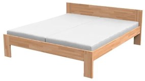 Manželská drevená posteľ z buku Natália, 180x200 cm, Lakovaná čírim lakom