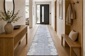 Protišmykový behúň LOTUS CLOVER 60960 sivý - hotový rozmer