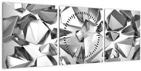 Obraz 3D abstrakcie (s hodinami) (90x30 cm)