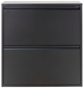 Čierna kovová skrinka na topánky Billy – Spinder Design