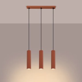 Sollux SL.1632 - Luster na lanku KARBON 3xGU10/10W/230V červená