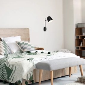 Rabalux 5242 - Nástenné svietidlo EGON 1xE14/40W/230V čierna