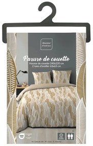 Okrovožlté obliečky na dvojlôžko/predĺžené z mikrovlákna 240x220 cm Kim – douceur d'intérieur