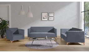 Sedacia súprava Denim 3+2+1, Dostupné poťahy: Solo 263, Farby nožičiek: dub
