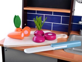 JOKOMISIADA Loft Drevená detská kuchynka s chladničkou ZA4129