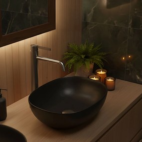 Rea Foster, vysoká umývadlová batéria h-285, brúsená oceľ, REA-B6324