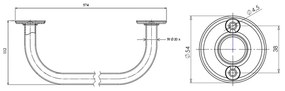 AQUALINE 8010 sušiak-držiak uterákov 50 cm, biela