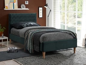 Jednolôžková posteľ AZURRO Velvet 90 x 200 cm Farba: Zelená