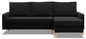 Rohová rozkladacia sedačka BLANK Comfort čierna