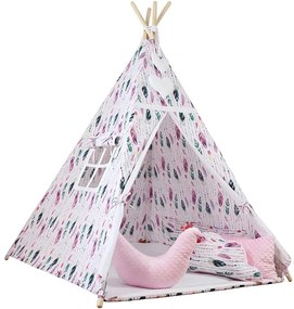 Vulpi Teepee pre deti Wing Minky + vankúše Farba: pierka