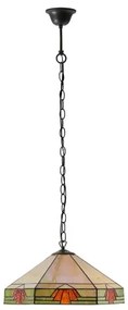 Endon 64285 - Luster na reťazi Tiffany NEVADA 1xE27/60W/230V Ø 35 cm