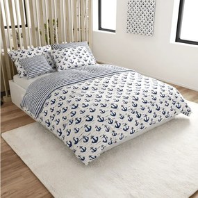 Bavlnené obliečky NAVYSTA POLY modro-biele Rozmer obliečky: 70 x 90 cm | 140 x 200 cm