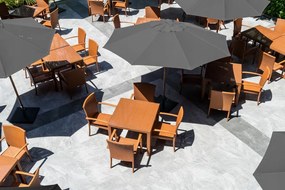 Zahradní slunečník s ochranným obalem VELLO 300 cm šedý