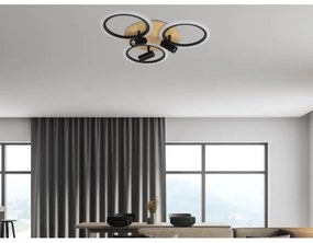 LED Stmievateľné stropné svietidlo LED/70W/230V 3000-6500K čierna/hnedá + DO