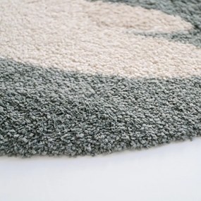 Svetlozelený detský koberec ø120 cm Bohemian Bird Aqua – Nattiot