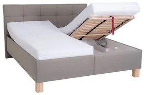 Čalúnená posteľ s úložným priestorom bez matraca MARIA 180x200 cm taupe