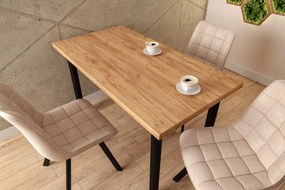 Vintino Jedálenský stôl LUNARO 101 × 67 cm – dub artisan / čierna