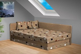 Nabytekmorava Čalúnená posteľ Robin 120x200 cm farba čalúnenia: béžová