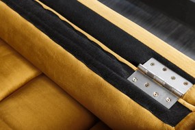 Pohovka COZY VELVET 220 cm horčicovo žltý zamat