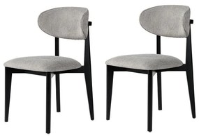 Súprava jedálenských stoličiek Lionte Grey and Black, 2 ks