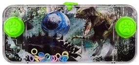 LEAN TOYS Vodná arkádová hra, konzola - Dinosaurus Stegosaurus zelená