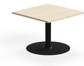 Konferenčný stolík ALVA, 700x700x500 mm, HPL, čierna/breza