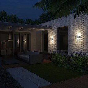 Philips - Vonkajšie nástenné svietidlo SHADES 1xE27/15W/230V IP44 antracit