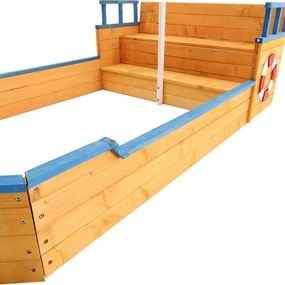 Pieskovisko v tvare pirátskej loďky