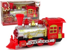 LEAN TOYS Vianočná červená lokomotíva