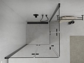 Mexen Lima Duo sprchovací kút 80 x 80 cm, 6mm číre sklo-čierny profil, 856-080-080-70-00-02