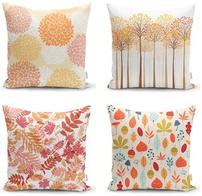 Súprava 4 obliečok na vankúše Minimalist Cushion Covers Autumn Design, 45 x 45 cm