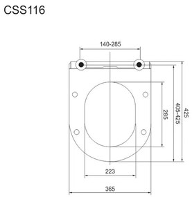 Mereo, WC sedátko samozatváracie SLIM, MER-CSS116