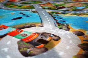 Vopi koberce Protišmykový kusový koberec Ultra Soft Mesto s plážou - 70x95 cm
