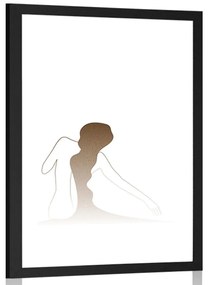 Plagát s paspartou tajomstvo ženského tela - 60x90 white