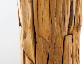 Stojacia lampa Roots II s dreveným telom 138 cm