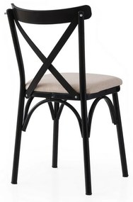 Súprava jedálenských stoličiek Ekol Cream and Black, 2 ks