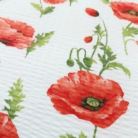 Obliečky krepové Maky biele TiaHome - 1x Vankúš 90x70cm, 1x Paplón 140x200cm