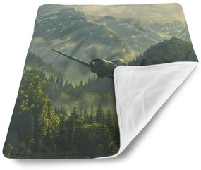 Sablio Deka pre bábätko Bojové lietadlo v horách - 80x100 cm