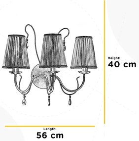 ONLI - Nástenné svietidlo DELIA 3xE14/6W/230V