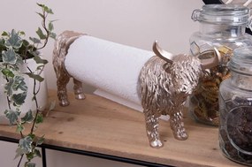 Držiak kuchynských rolí krava Cow Gold - 46*11*21 cm