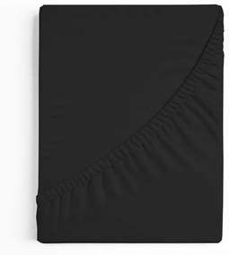 Bavlnená plachta s gumou 90 x 200 cm čierna