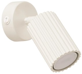 Bodové svietidlo Karbon, 1x béžové kovové tienidlo, (možnosť polohovania), vypínač