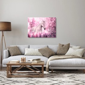 Sklenený obraz - Maľovaný kôň (70x50 cm)