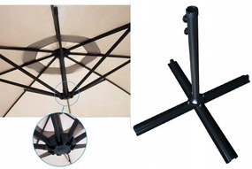 Veľký záhradný slnečník so stojanom CAPPUCINO