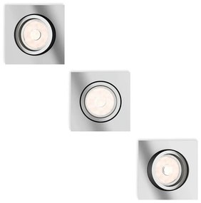 Philips 50403/11/PN - SADA 3x Podhľadové svietidlo MYLIVING DONEGAL 1xGU10/5,5W/230V chróm