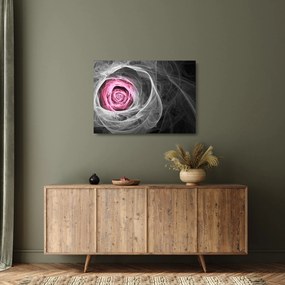 Sklenený obraz - Abstraktné ruže, fuchsiová (70x50 cm)