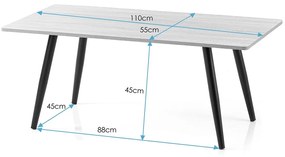 Konferenčný stôl s doskou v dekore dub PYXE 110x55 cm